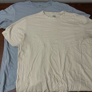 Kith Cream and Blue Short Sleeve Tees set